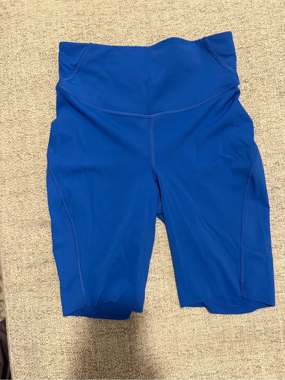 Lululemon High-Waist Blue Bike Shorts